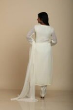 Elegant Off-White Georgette Kurta Set with Chid Work