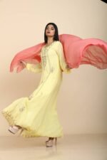 Elegant Lemon Yellow Anarkali Suit with Zari Work