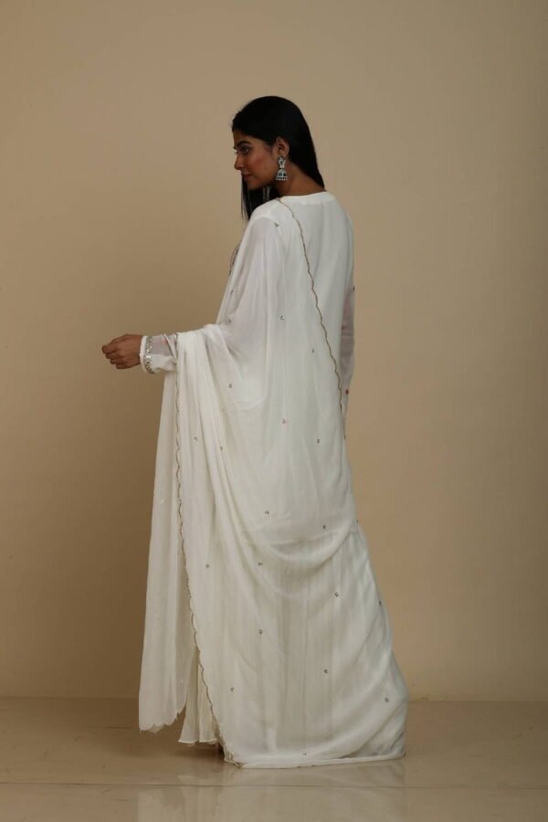 Off White Sharara with Sequins and Thread Work