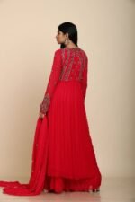 Rani Georgette Moti Work Kurta with Kalidar Palazzo