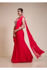 Rani Drape Saree with Embroidered Corset Blouse