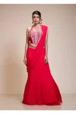 Rani Drape Saree with Embroidered Corset Blouse