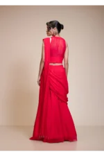 Rani Drape Saree with Embroidered Corset Blouse