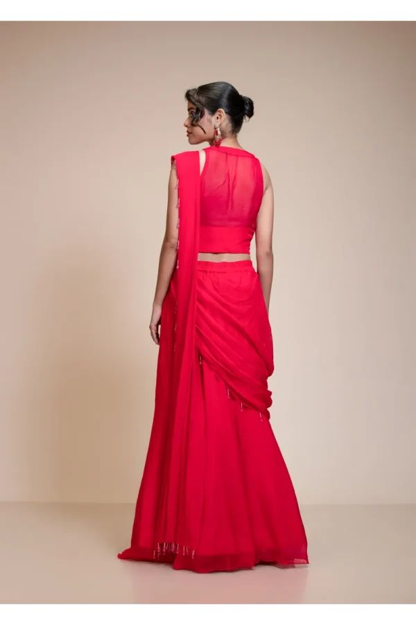 Rani Drape Saree with Embroidered Corset Blouse