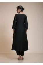 Black Gota Patti Kurta Set with Dupatta and Pants