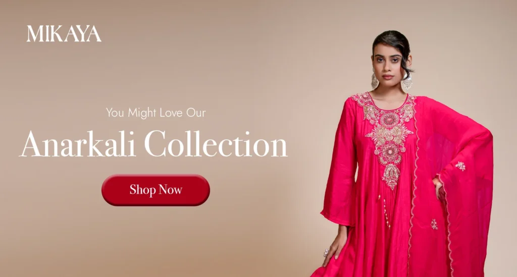 Explore designer Anarkali suits for women featuring graceful silhouettes, intricate embroidery, and premium fabrics for weddings and festive occasions.